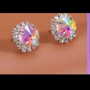 Rhinestone Post Earrings